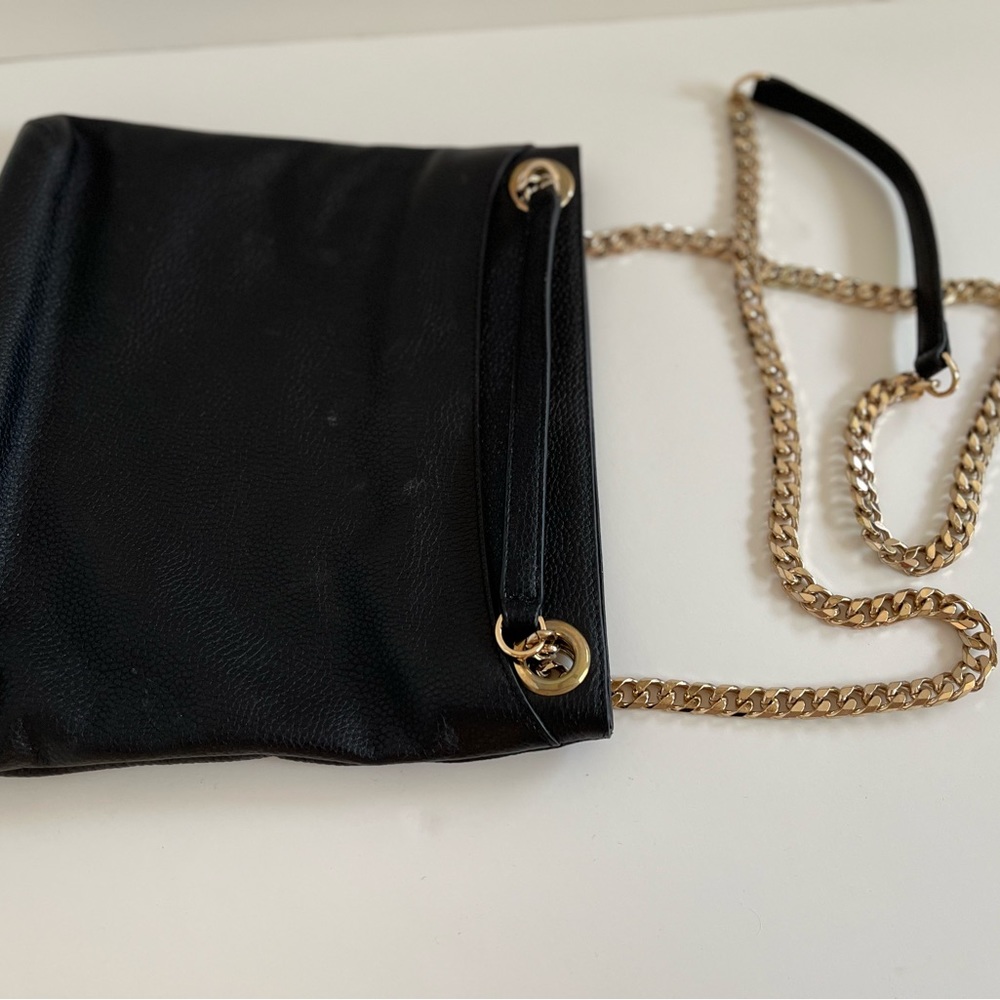 14th & Union Black Faux Leather Crossbody or Shoulder Bag - Picture 6 of 12